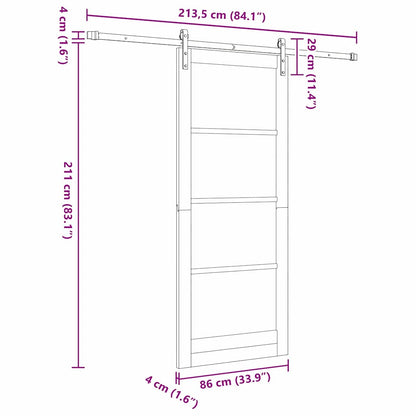 Schiebetür Sonstiges ORKDAL Braun 86 x 211 cm