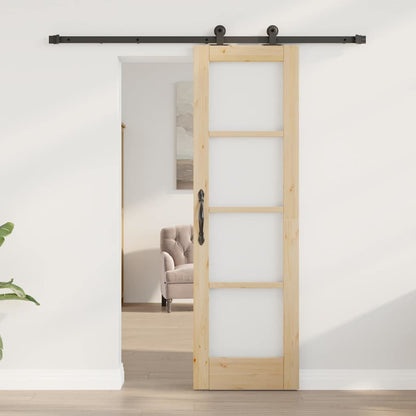 Schiebetür ORKDAL Braun 61 x 198,5 cm Holz und Metall