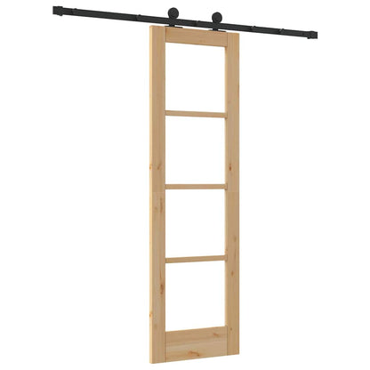 Schiebetür ORKDAL Braun 61 x 198,5 cm Holz und Metall