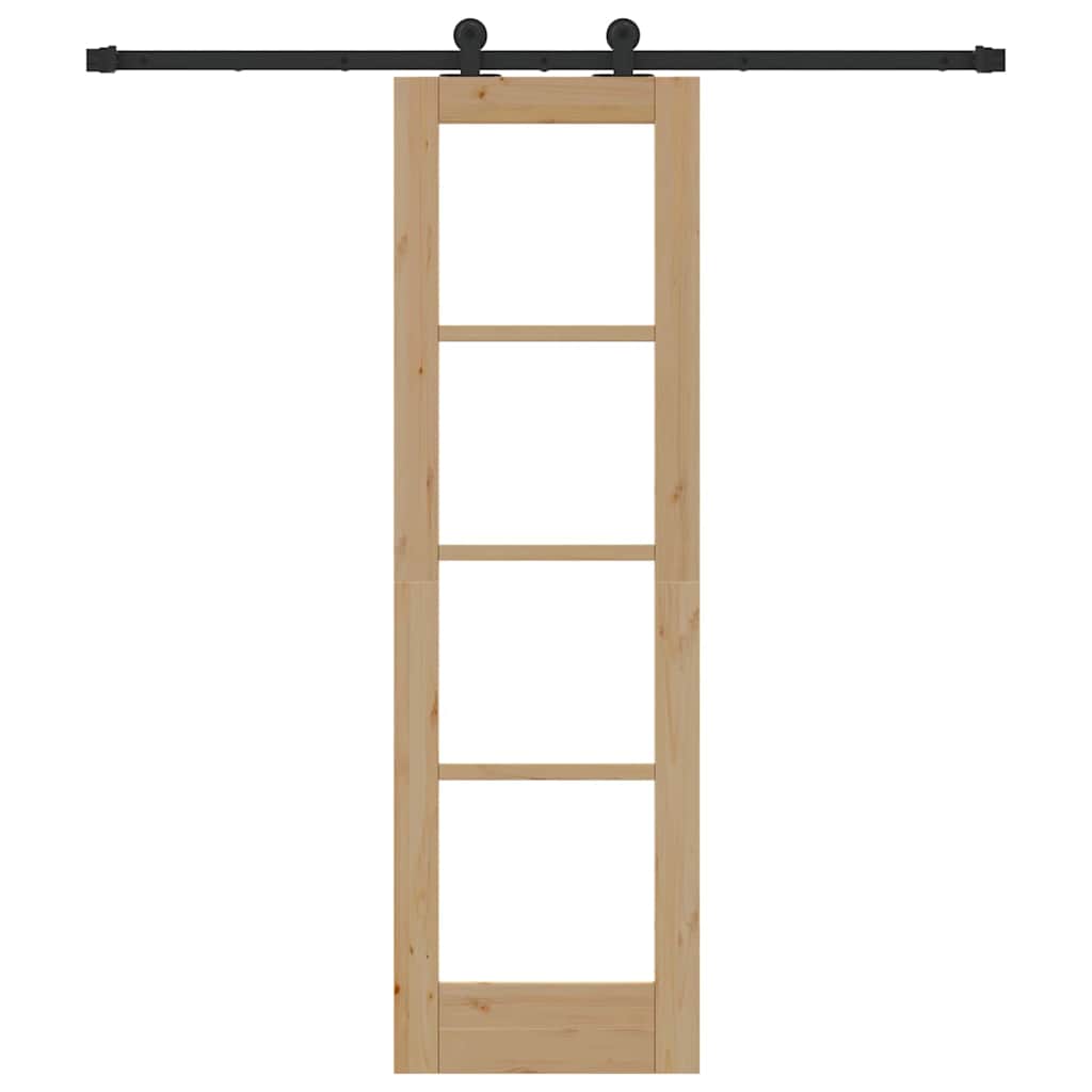 Schiebetür ORKDAL Braun 61 x 198,5 cm Holz und Metall