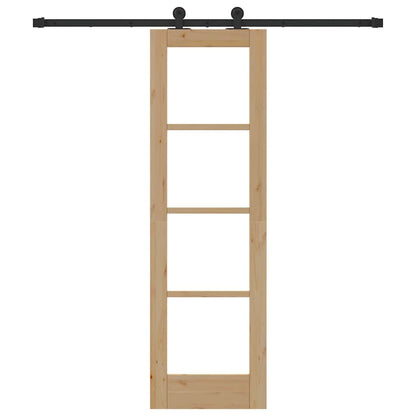 Schiebetür ORKDAL Braun 61 x 198,5 cm Holz und Metall