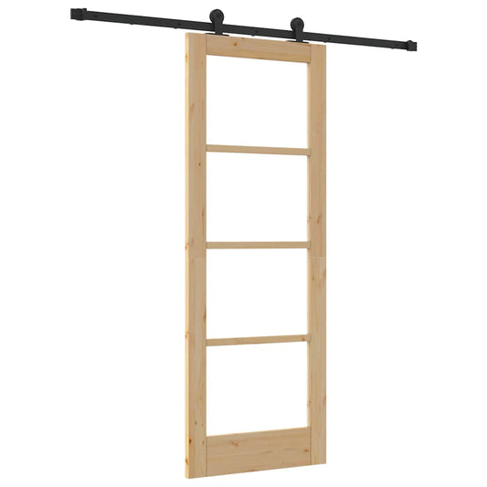Schiebetür ORKDAL Braun 73,5 x 198,5 cm Holz und Metall