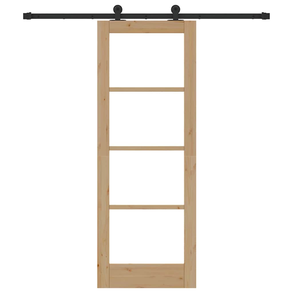 Schiebetür ORKDAL Braun 73,5 x 198,5 cm Holz und Metall