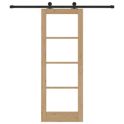 Schiebetür ORKDAL Braun 73,5 x 198,5 cm Holz und Metall