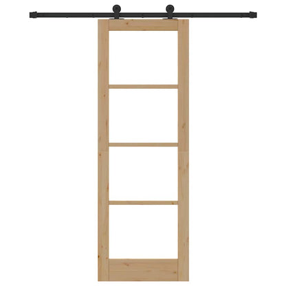 Schiebetür ORKDAL Braun 73,5 x 211 cm Holz und Metall