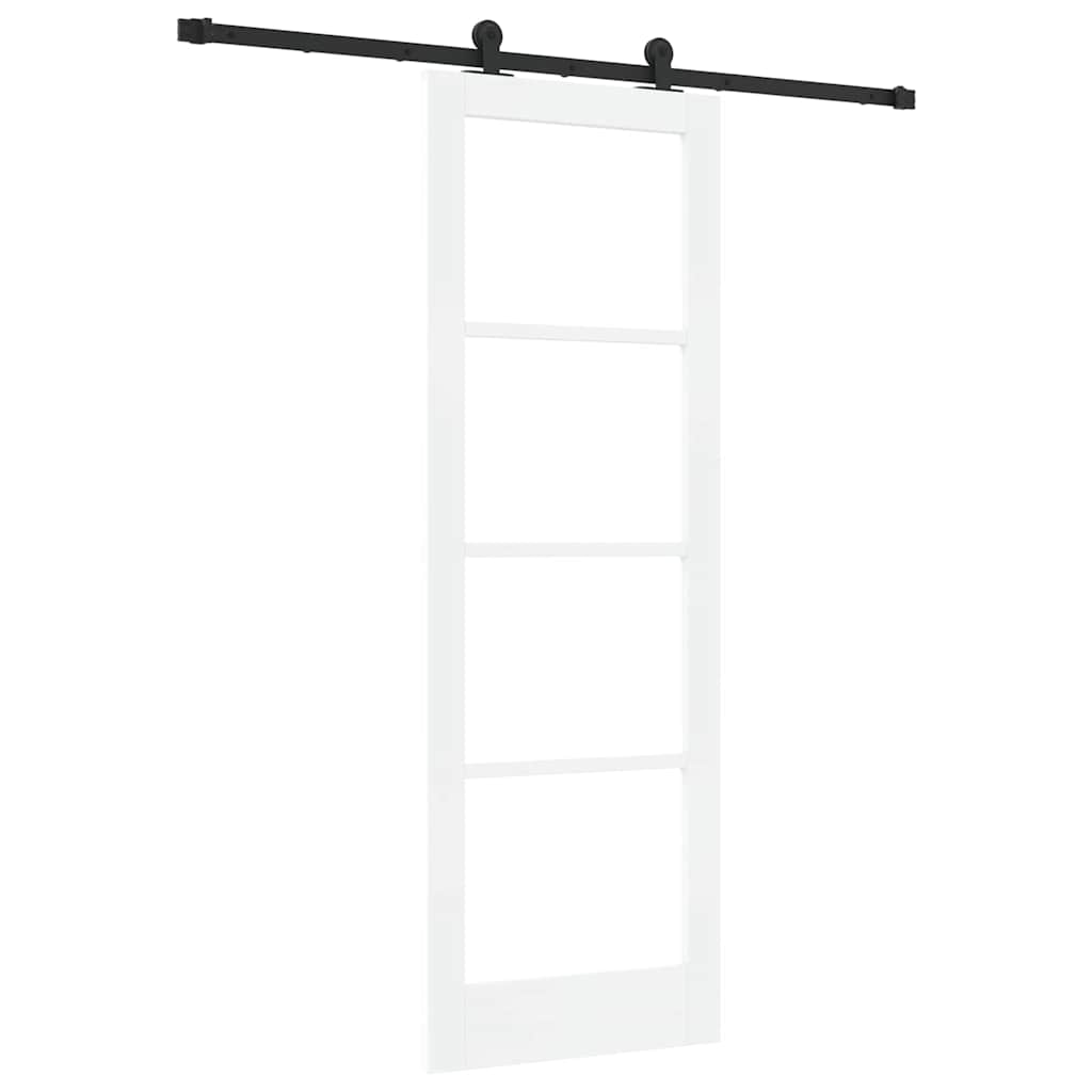 Schiebetür ORKDAL Weiß 73,5 x 211 cm Holz und Metall