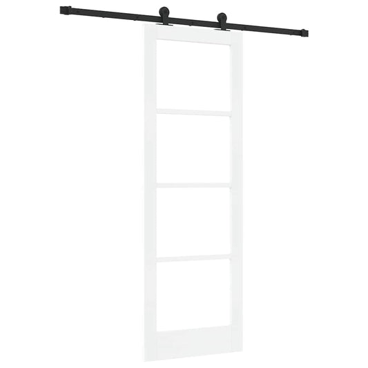 Schiebetür ORKDAL Weiß 73,5 x 211 cm Holz und Metall