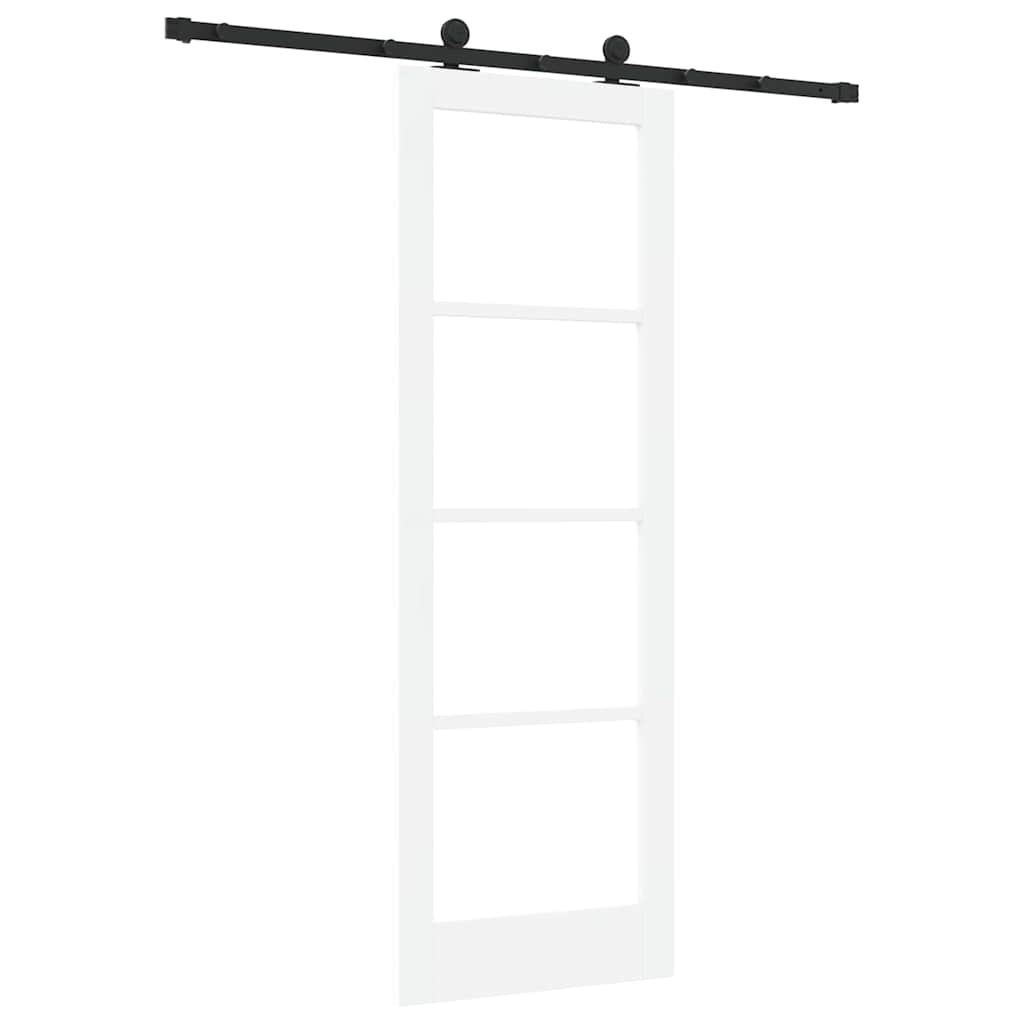 Schiebetür ORKDAL Weiß 73,5 x 211 cm Holz und Metall
