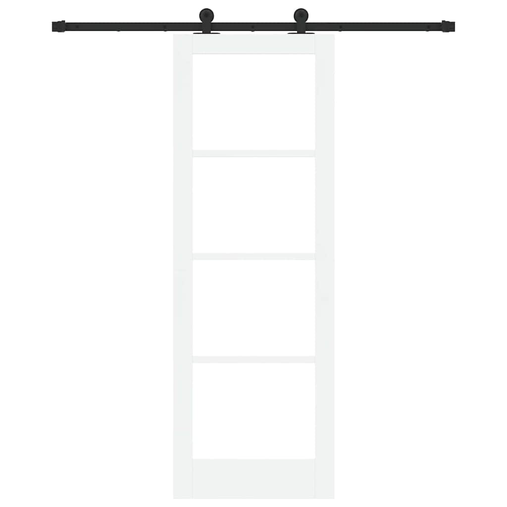 Schiebetür ORKDAL Weiß 73,5 x 211 cm Holz und Metall