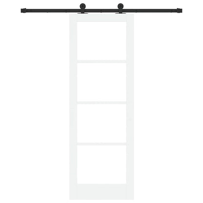 Schiebetür ORKDAL Weiß 73,5 x 211 cm Holz und Metall
