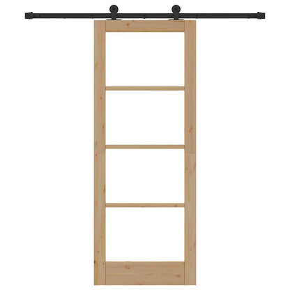 Schiebetür ORKDAL Braun 78 x 202 cm Holz und Metall