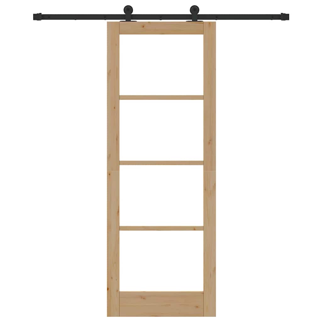 Schiebetür ORKDAL Braun 78 x 211 cm Holz und Metall