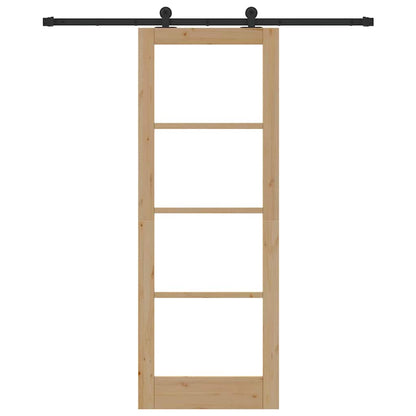 Schiebetür ORKDAL Braun 78 x 211 cm Holz und Metall