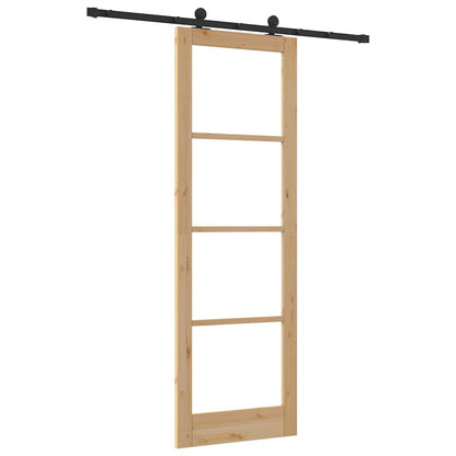 Schiebetür ORKDAL Braun 78 x 232 cm Holz und Metall