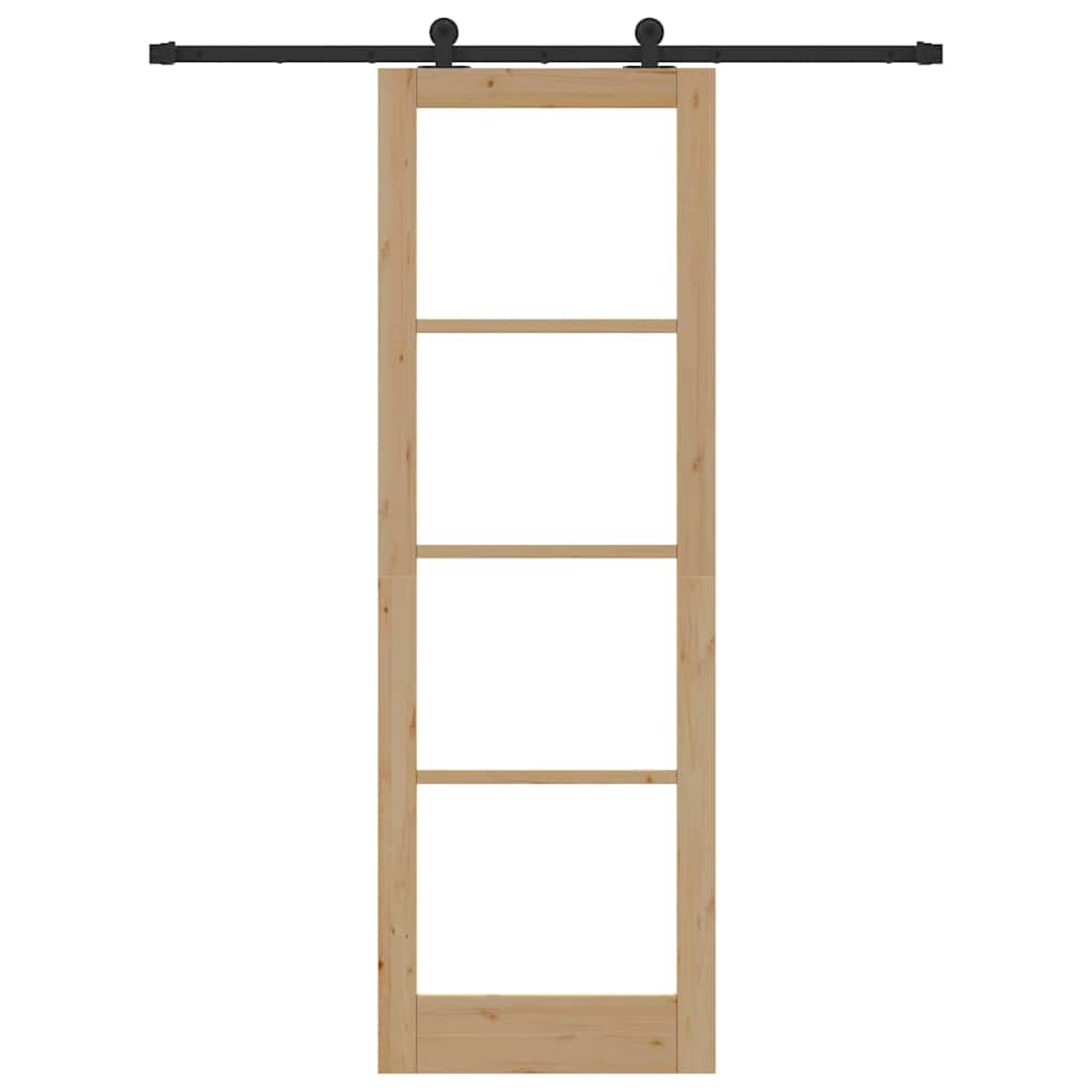 Schiebetür ORKDAL Braun 78 x 232 cm Holz und Metall