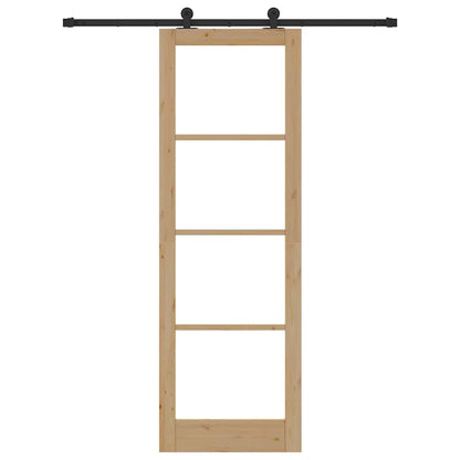 Schiebetür ORKDAL Braun 78 x 232 cm Holz und Metall