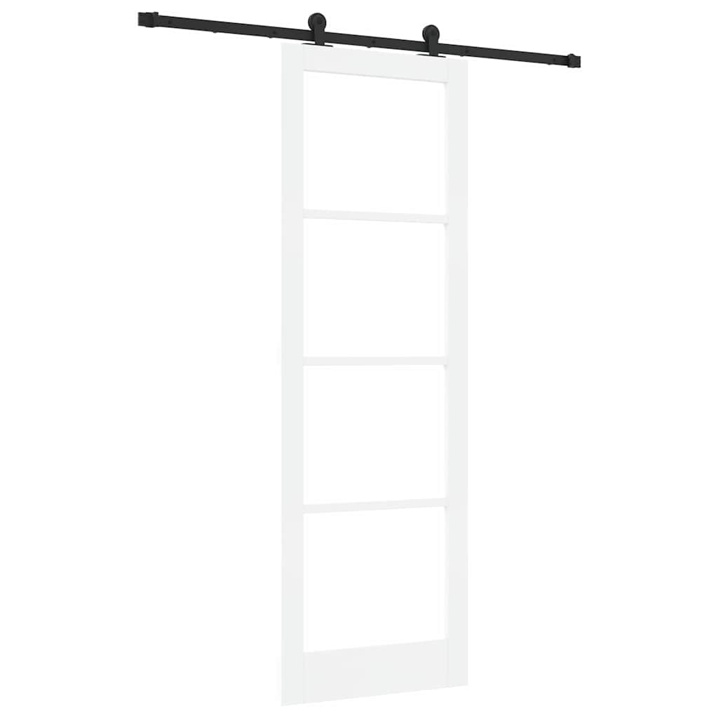 Schiebetür ORKDAL Weiß 78 x 232 cm Holz und Metall