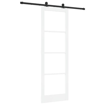Schiebetür ORKDAL Weiß 78 x 232 cm Holz und Metall