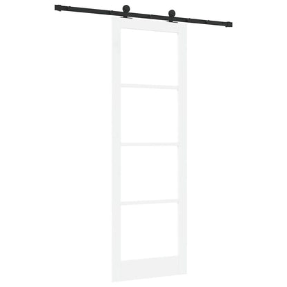 Schiebetür ORKDAL Weiß 78 x 232 cm Holz und Metall