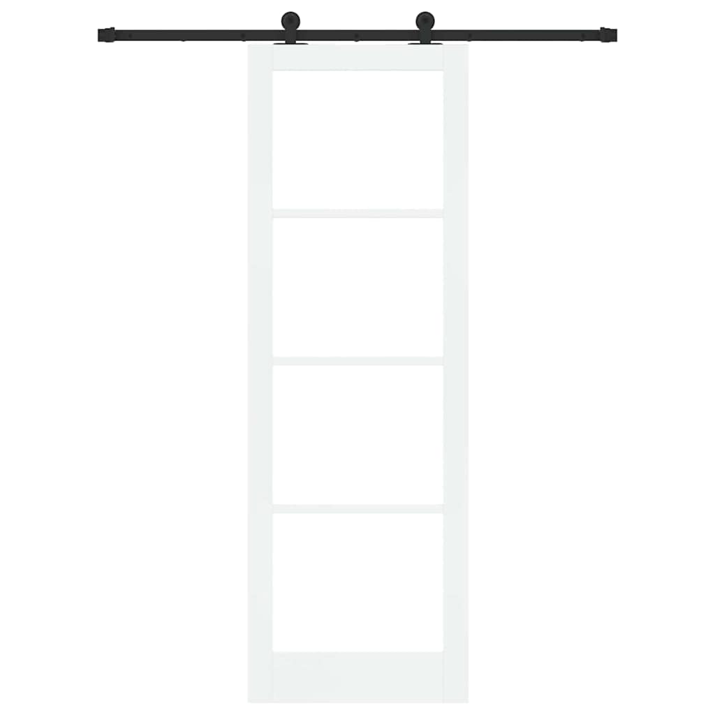 Schiebetür ORKDAL Weiß 78 x 232 cm Holz und Metall