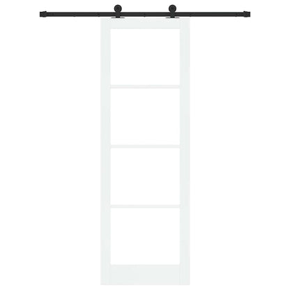 Schiebetür ORKDAL Weiß 78 x 232 cm Holz und Metall