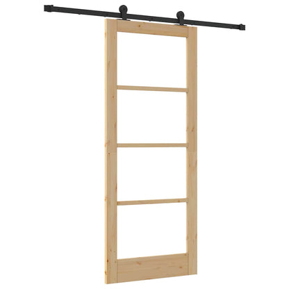 Schiebetür ORKDAL Braun 83 x 202 cm Holz und Metall