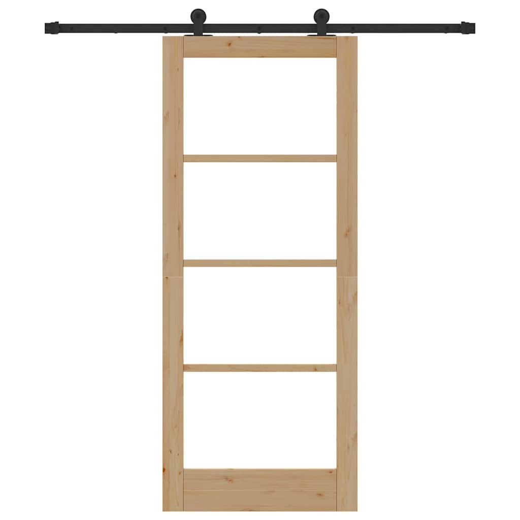 Schiebetür ORKDAL Braun 83 x 202 cm Holz und Metall