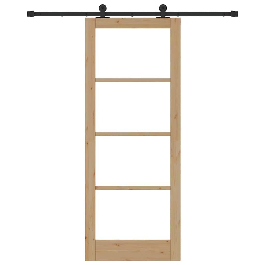 Schiebetür ORKDAL Braun 83 x 211 cm Holz und Metall
