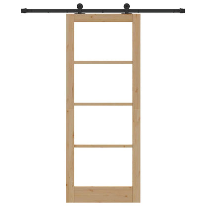 Schiebetür ORKDAL Braun 83 x 211 cm Holz und Metall
