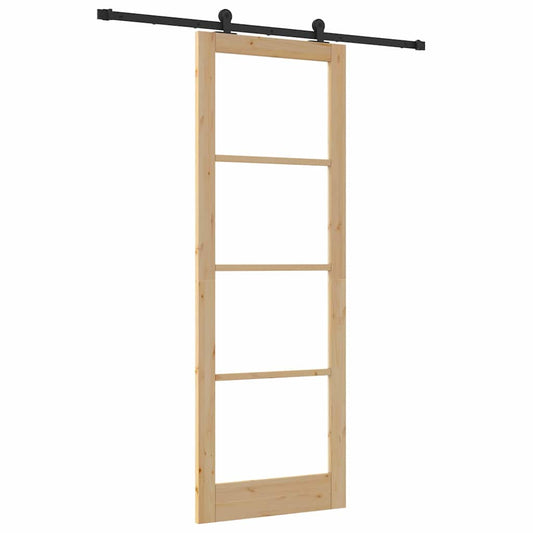 Schiebetür ORKDAL Braun 83 x 232 cm Holz und Metall