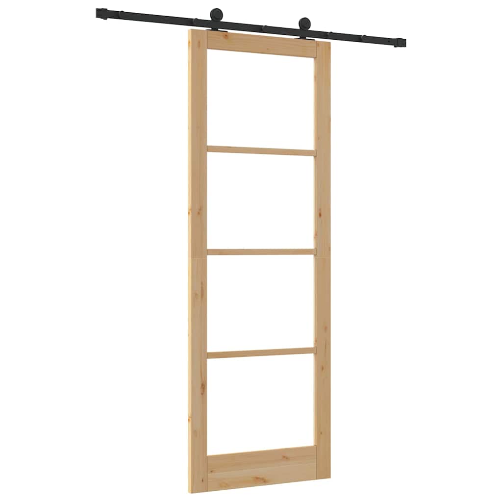 Schiebetür ORKDAL Braun 83 x 232 cm Holz und Metall