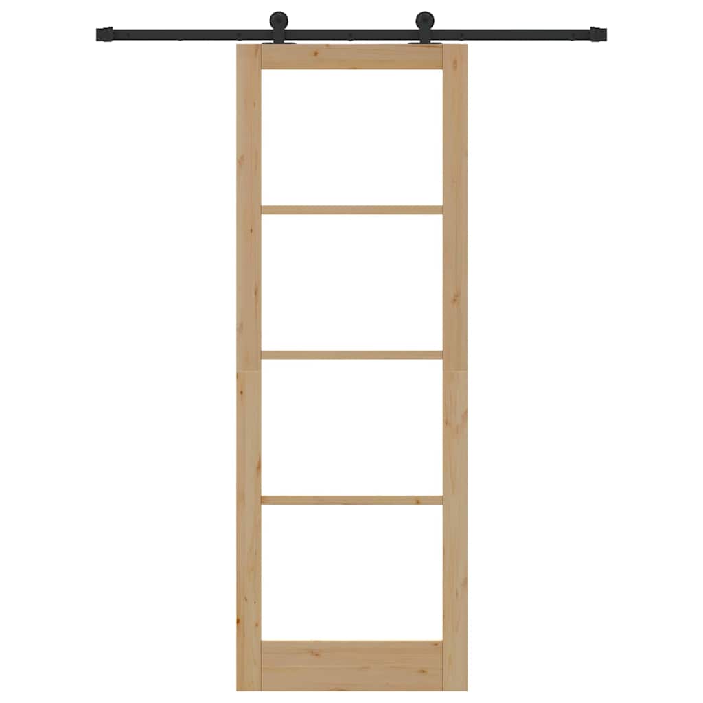 Schiebetür ORKDAL Braun 83 x 232 cm Holz und Metall