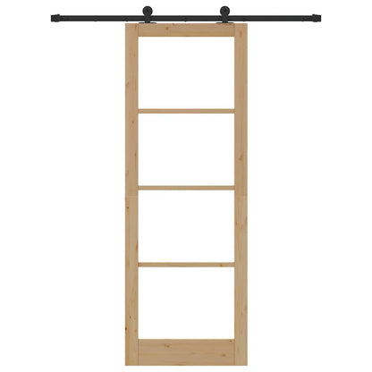 Schiebetür ORKDAL Braun 83 x 232 cm Holz und Metall
