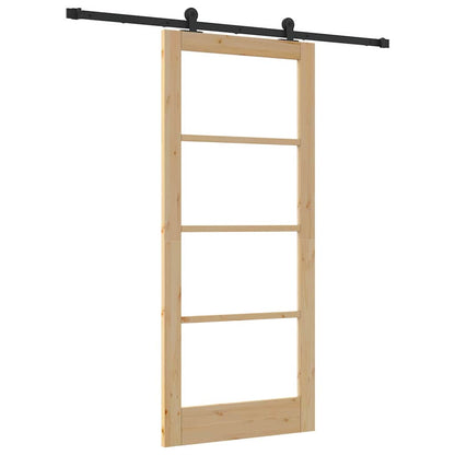 Schiebetür ORKDAL Braun 86 x 198,5 cm Holz und Metall