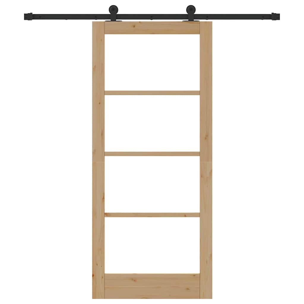 Schiebetür ORKDAL Braun 86 x 198,5 cm Holz und Metall