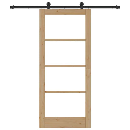 Schiebetür ORKDAL Braun 86 x 198,5 cm Holz und Metall