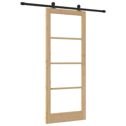 Schiebetür ORKDAL Braun 86 x 211 cm Holz und Metall