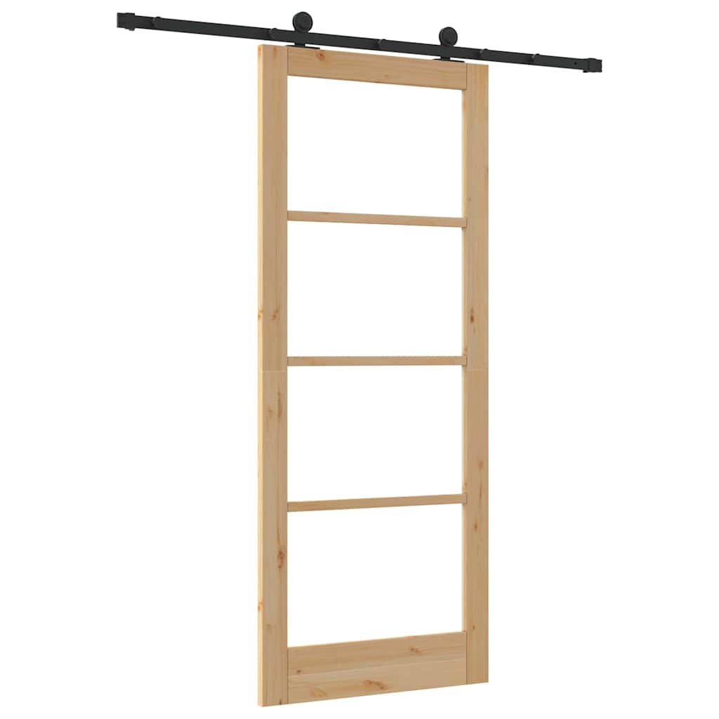 Schiebetür ORKDAL Braun 86 x 211 cm Holz und Metall