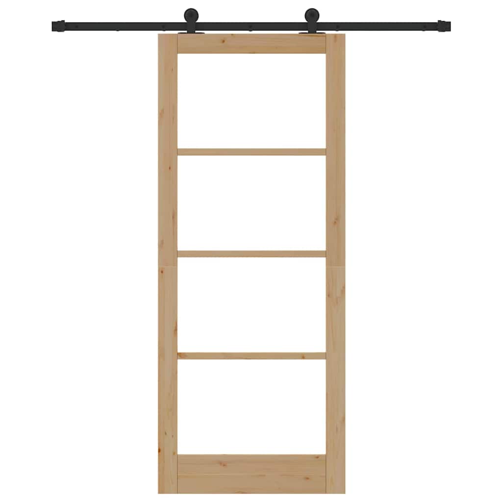 Schiebetür ORKDAL Braun 86 x 211 cm Holz und Metall