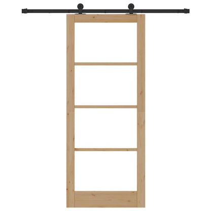 Schiebetür ORKDAL Braun 86 x 211 cm Holz und Metall