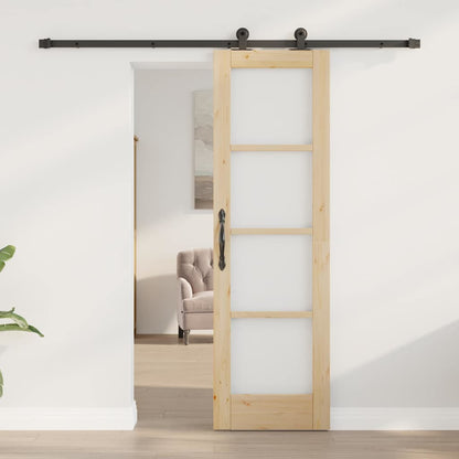 Schiebetür ORKDAL Braun 61 x 198,5 cm Holz und Metall