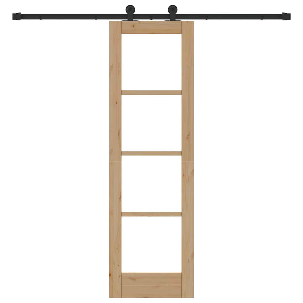 Schiebetür ORKDAL Braun 61 x 198,5 cm Holz und Metall