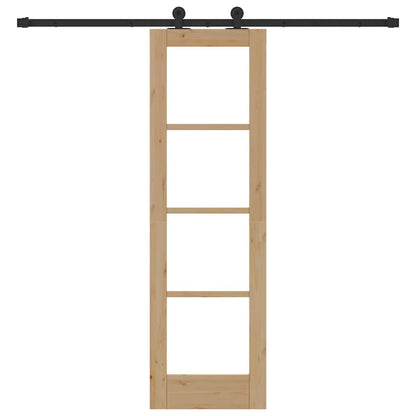 Schiebetür ORKDAL Braun 61 x 198,5 cm Holz und Metall
