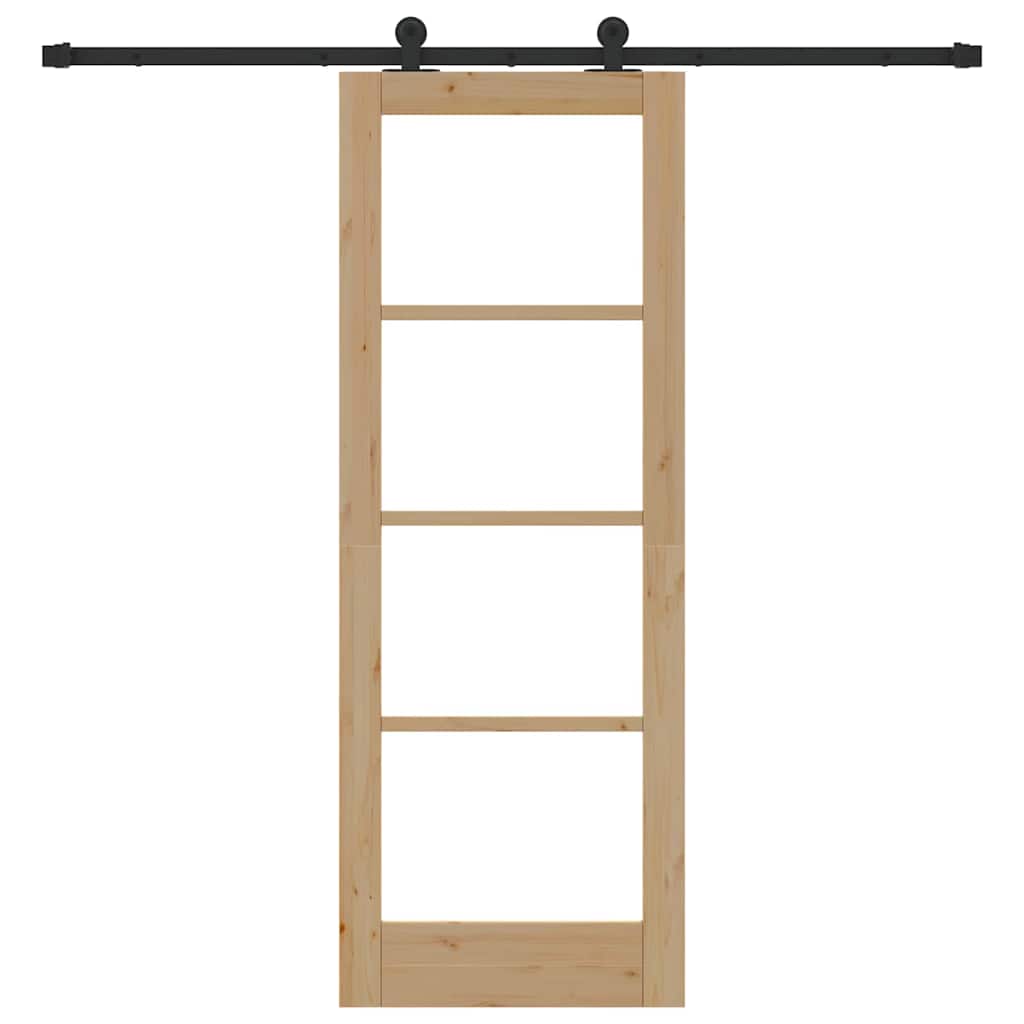 Schiebetür ORKDAL Braun 73,5 x 198,5 cm Holz und Metall
