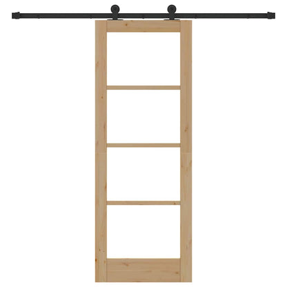 Schiebetür ORKDAL Braun 73,5 x 198,5 cm Holz und Metall