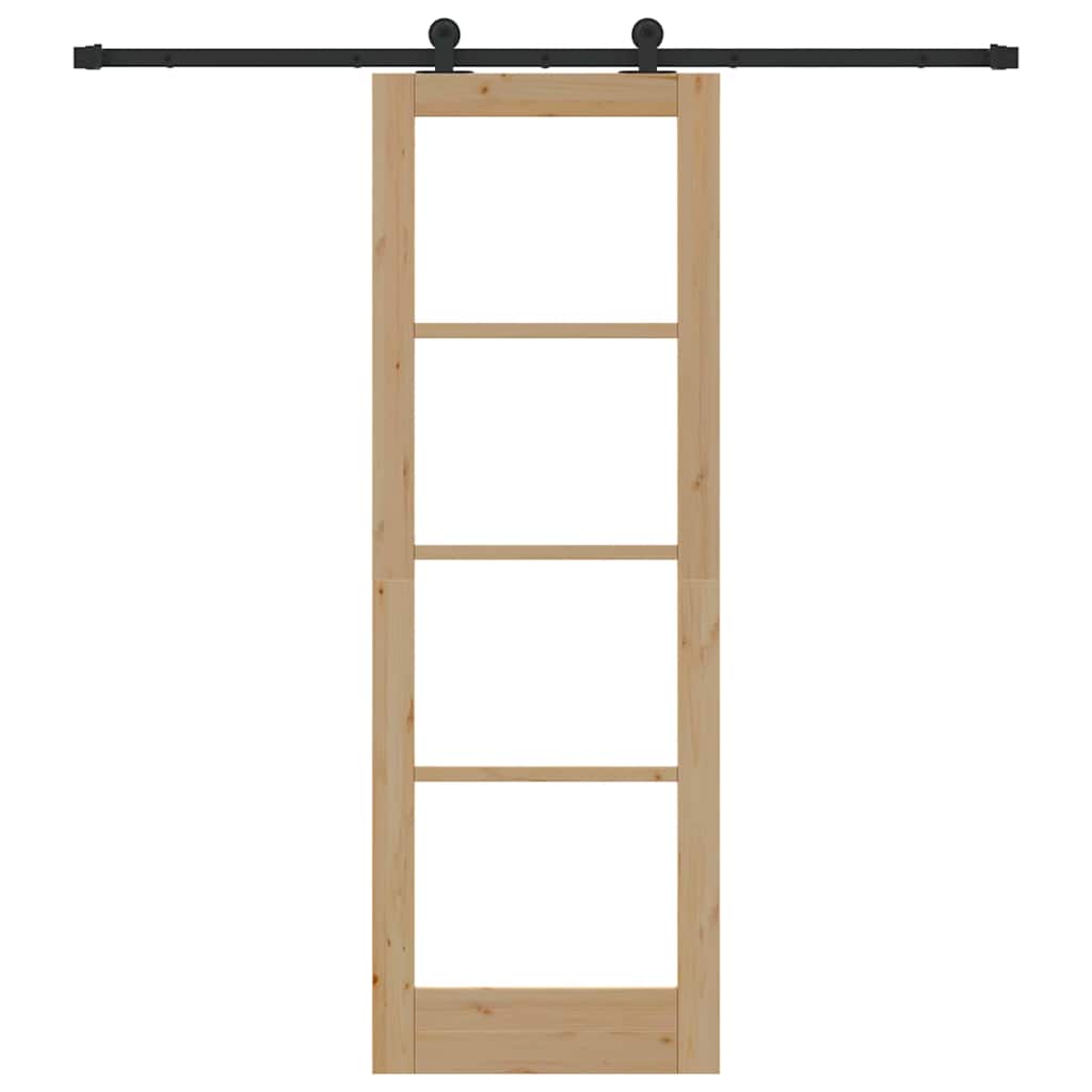 Schiebetür ORKDAL Braun 73,5 x 211 cm Holz und Metall