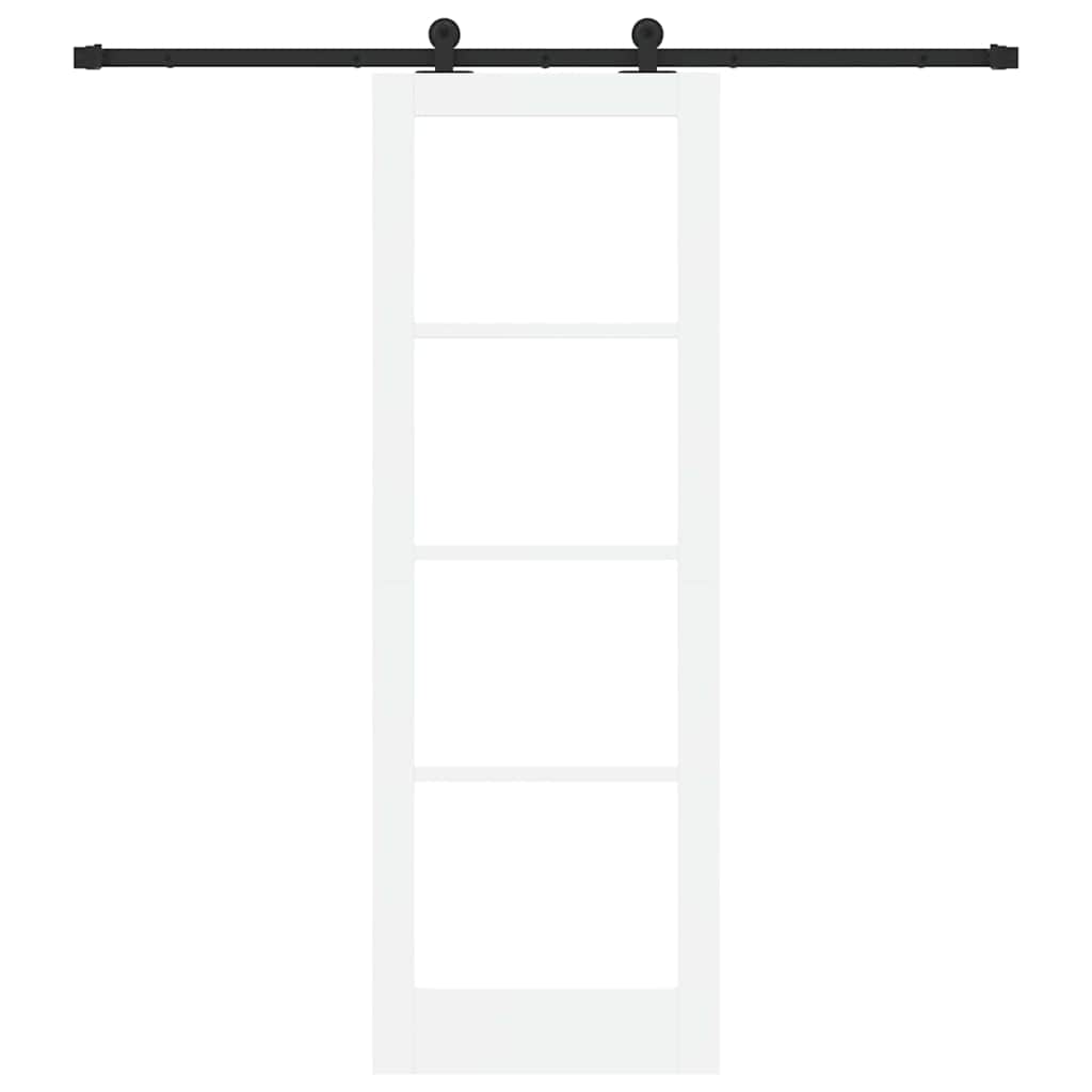 Schiebetür ORKDAL Weiß 73,5 x 211 cm Holz und Metall