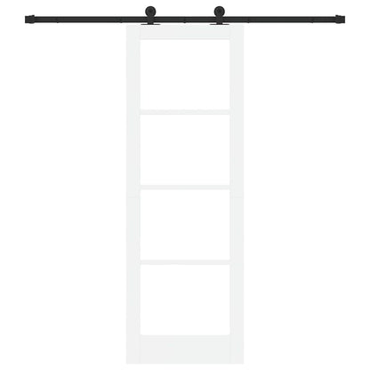 Schiebetür ORKDAL Weiß 73,5 x 211 cm Holz und Metall