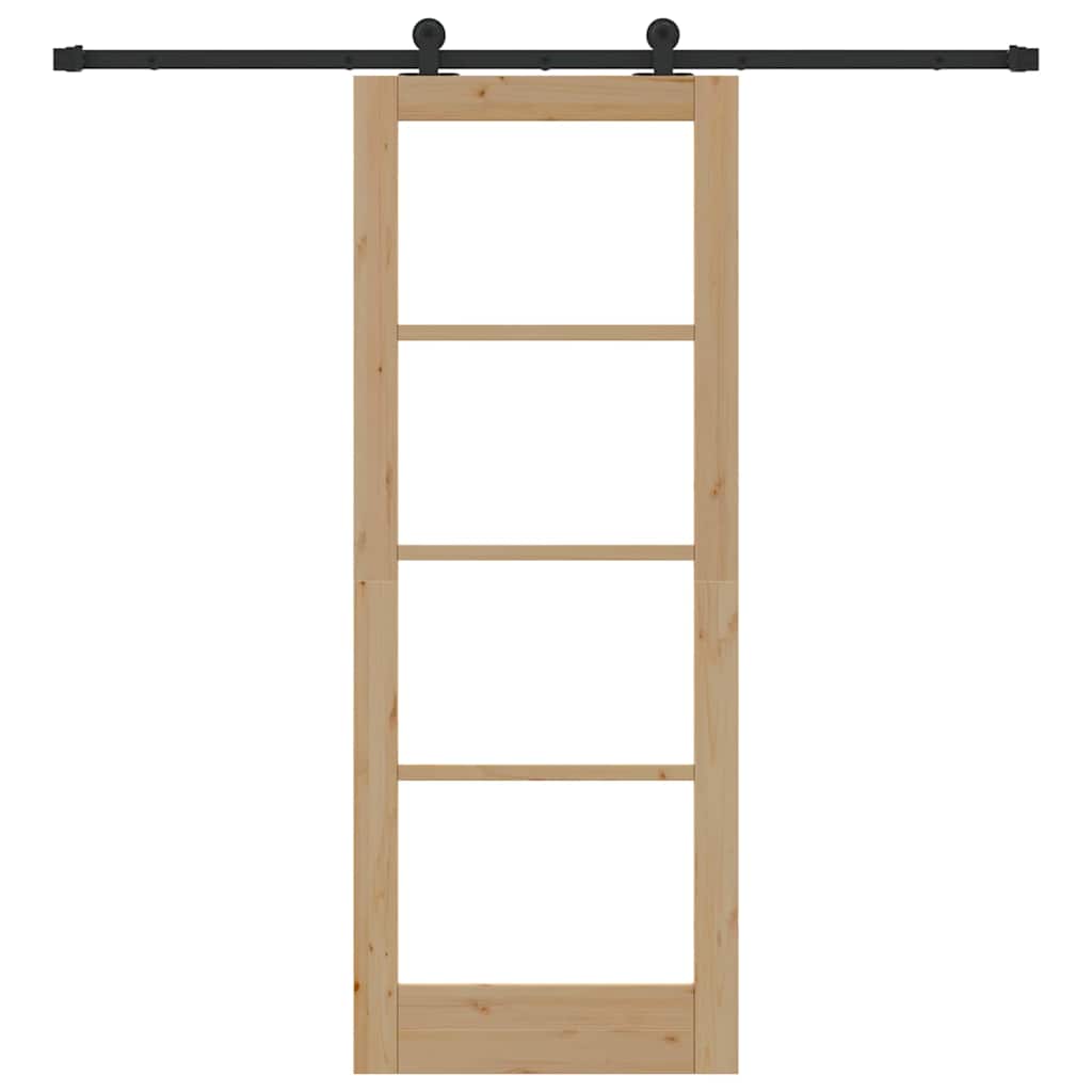 Schiebetür ORKDAL Braun 78 x 202 cm Holz und Metall