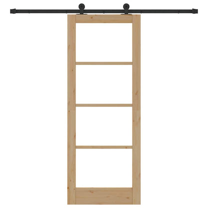 Schiebetür ORKDAL Braun 78 x 202 cm Holz und Metall